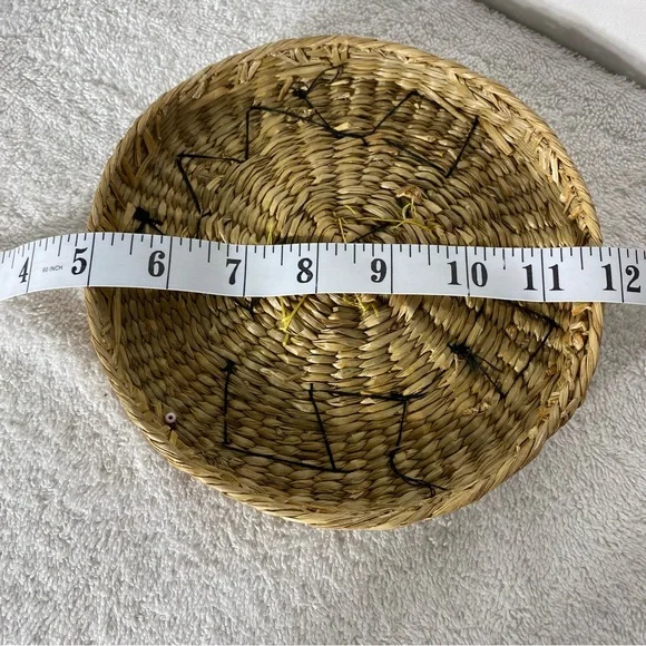 Vintage “Sarah’s Stuff” Decorated Small Round Basket With Lid - Picture 11 of 12